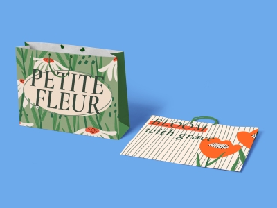 高端整套毕设文创品牌周边VI提案效果展示贴图样机PSD设计素材纸袋