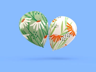 高端整套毕设文创品牌周边VI提案效果展示贴图样机PSD气球