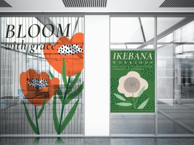 高端整套毕设文创品牌周边VI提案效果展示贴图样机PSD玻璃贴广告