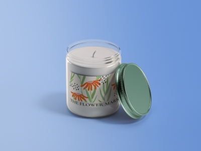 高端整套毕设文创品牌周边VI提案效果展示贴图样机PSD蜡烛