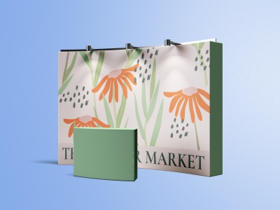 高端整套毕设文创品牌周边VI提案效果展示贴图样机PSD签到背景拉布背景