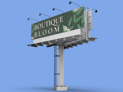 高端毕设文创品牌周边VI提案效果展示贴图样机PSD户外广告高炮