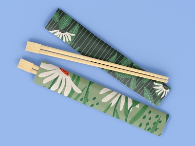 高端毕设文创品牌周边VI提案效果展示贴图样机PSD一次性筷子筷子套