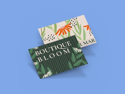 高端毕设文创品牌周边VI提案效果展示贴图样机PSD名片卡片