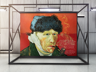 美术馆艺术作品展览馆门票画展毕业展文创设计样机海报展位