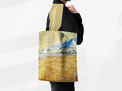 美术馆艺术作品展览馆门票画展毕业展文创设计样机帆布袋