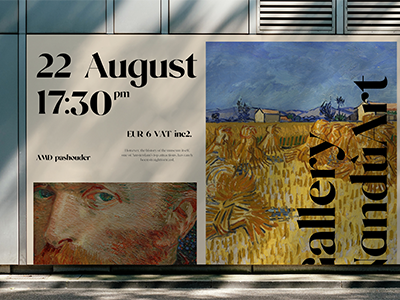 美术馆艺术作品展览馆门票画展毕业展文创设计样机海报