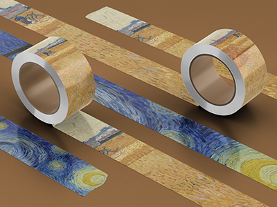 美术馆艺术作品展览馆门票画展毕业展文创设计样机胶带贴纸