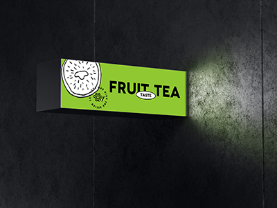 奶茶咖啡饮料甜品校园文创设计品牌vi样机提案PS灯箱