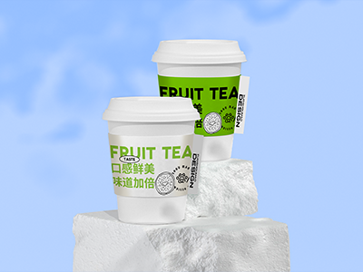 奶茶咖啡饮料甜品校园文创设计品牌vi样机提案PS咖啡杯水杯