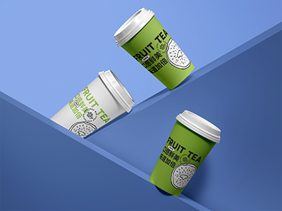 奶茶咖啡饮料甜品校园文创设计品牌vi样机提案PS水杯咖啡杯