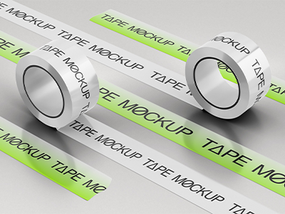 奶茶咖啡饮料甜品校园文创设计品牌vi样机提案PSD胶带贴纸