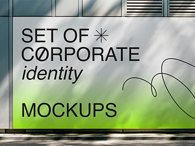 品牌VI样机广告墙户外广告