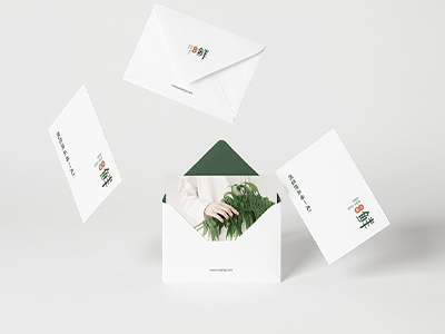 生鲜水果蔬菜店品牌VI样机服装门头LOGO效果展示贴图PSD设计素材信封