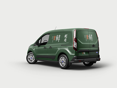 生鲜水果蔬菜店品牌VI样机服装门头LOGO效果展示贴图PSD设计素材汽车