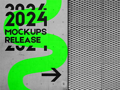 室内导视系统户外指示牌VI样机指引牌引路牌PSD墙绘海报