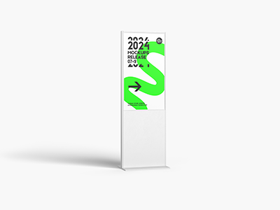 室内导视系统户外指示牌VI样机指引牌引路牌PSD海报展架广告立牌