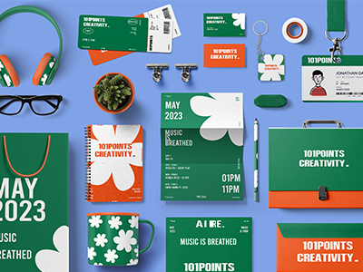 文创产品样机文具品牌VI折页宣传单铅笔笔记本信封展示PSD毕设毕业设计作品logo展示