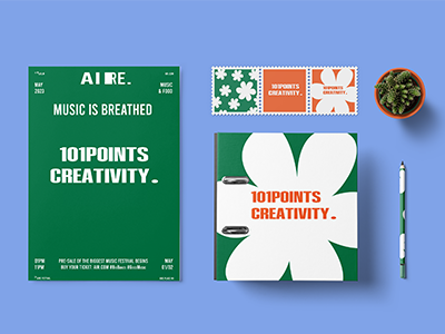 文创产品样机文具品牌VI折页宣传单铅笔笔记本信封展示PSD邮票