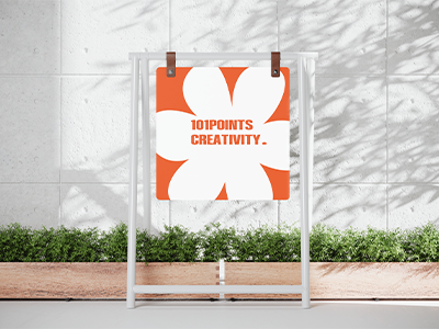 文创VI样机PSD展架海报架广告架