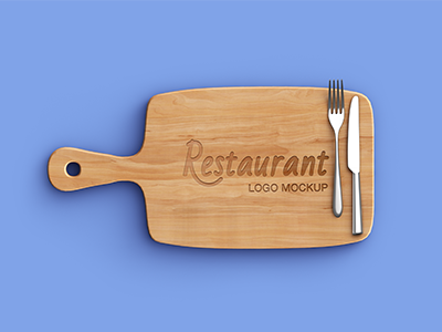 文创品牌餐饮西餐火锅店烤肉VI设计展示效果图PSD菜板刀叉