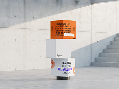 文创样机文具VI衍生周边设计效果展示PSD立方体灯箱广告