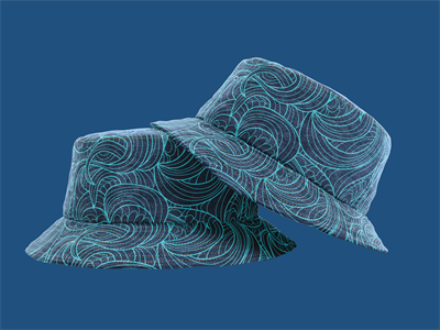 高档渔夫帽水桶帽子品牌设计VI效果图样机展示