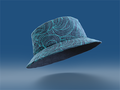 高档渔夫帽水桶帽子品牌设计VI效果图样机展示