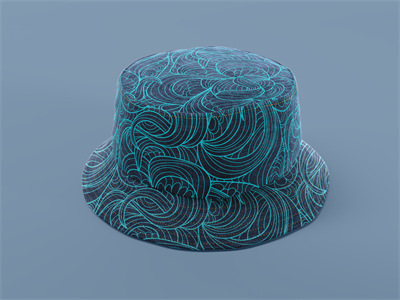 高档渔夫帽水桶帽子品牌设计VI效果图样机展示