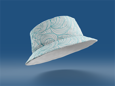 高档渔夫帽水桶帽子品牌设计VI效果图样机展示