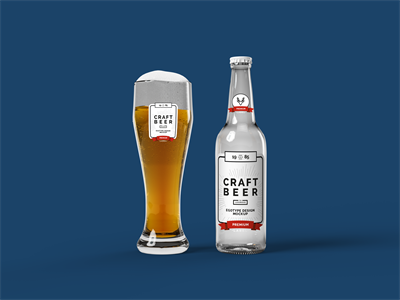 啤酒瓶包装样机