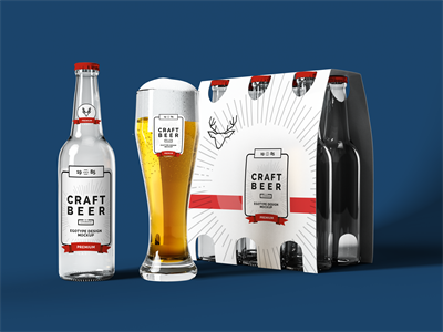 啤酒瓶包装样机