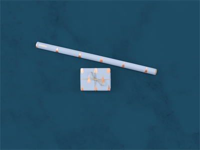 礼物品包装纸印花图案展示效果VI智能贴图样机PSD