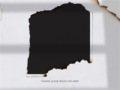 破损纸张相片样机