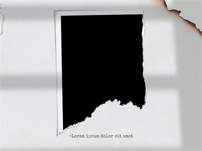 破损纸张相片样机