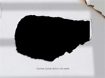 破损纸张相片样机