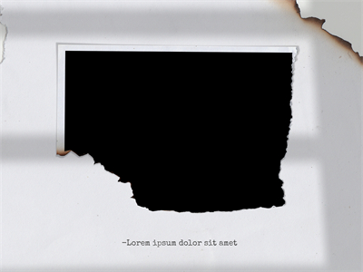 破损纸张相片样机