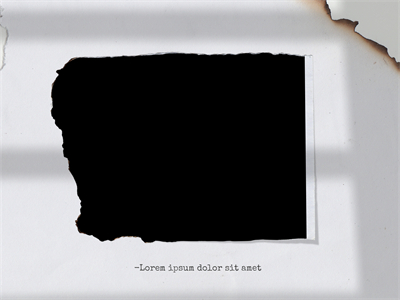 破损纸张相片样机