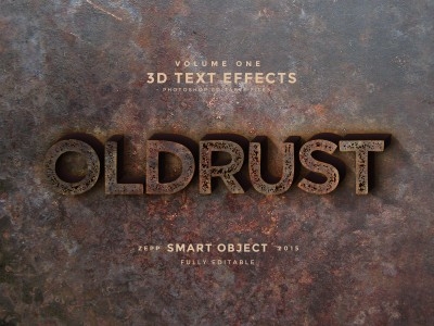 海报字体特效PSD文字3D立体ASL图层样式自然主题立体字