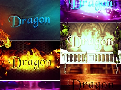 海报字体特效PSD文字3D立体ASL图层样式自然主题立体字