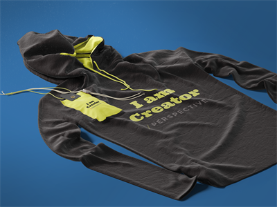 办公场景服饰连帽衫 时尚VI样机