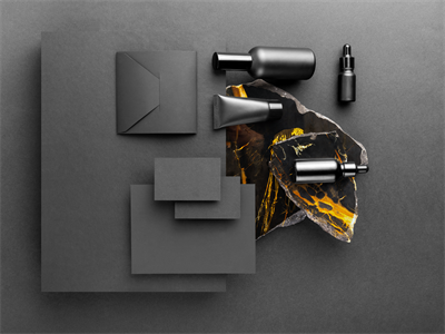 护肤品瓶子滴灌小黑瓶包装展示样机高端