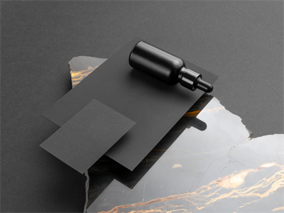 护肤品瓶子滴灌小黑瓶包装展示样机高端