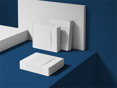 快递打包盒纸盒包装盒设计作品贴图ps样机素材场景展示效果模板
