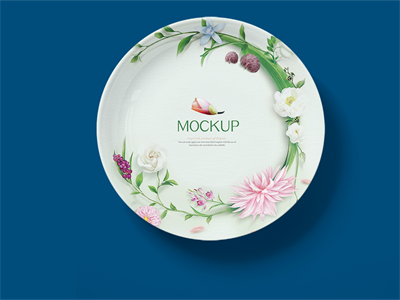 陶瓷餐具盘子碗筷子碟子PS智能样机贴图VI展示效果图PSD设计素材