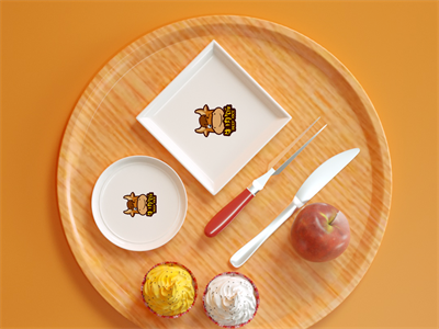 陶瓷餐具盘子碗筷子碟子PS智能样机贴图VI展示效果图PSD设计素材
