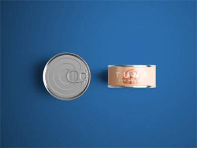 铁罐头包装样机贴图鱼类食品熟食调料易拉罐样机效果图PS素材智能对象