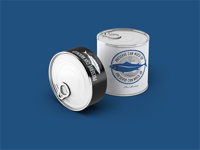 铁罐头包装样机贴图鱼类食品熟食调料易拉罐样机效果图PS素材智能对象