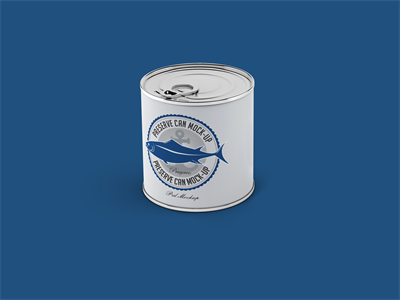 铁罐头包装样机贴图鱼类食品熟食调料易拉罐样机效果图PS素材智能对象