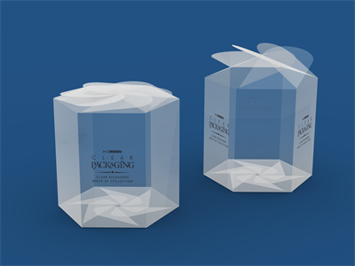 透明塑料玻璃瓶子盒子亚克力包装模型效果图展示贴图样机PSD模板